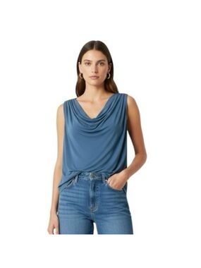 AYRTIGHT CLOTHING Modal Poly Drape Neck Sleeveless Top Hi-Lo MADE IN CANADA 🇨🇦